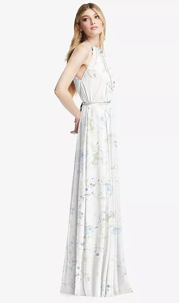 Illusion Back Halter Maxi Dress by Dessy 3119