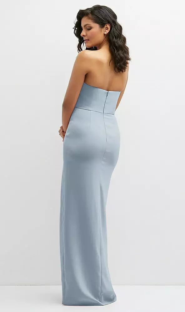 Sleek Strapless Crepe Column Dress by Dessy LB052