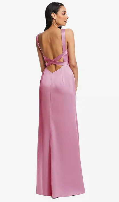 Framed Bodice Criss Cross Dress by Dessy 8228