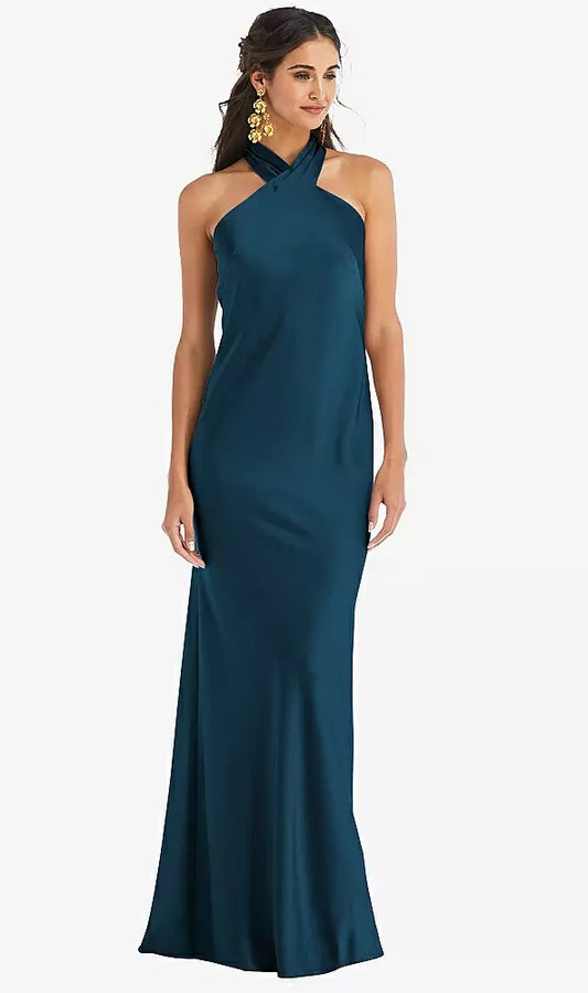 Tie Back Trumpet Gown by Dessy LB025