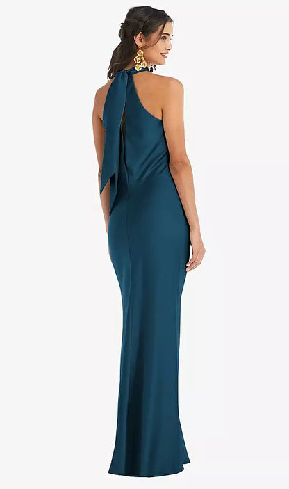 Tie Back Trumpet Gown by Dessy LB025