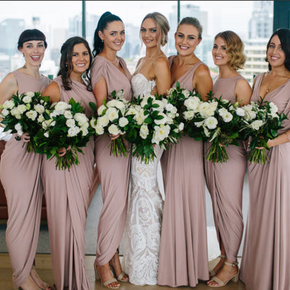 Ingrid Bridesmaids Dress Ingrid by Pia Gladys Perey Blush Bridesmaid Dress  Nora & Elle Bridesmaid Dresses Perth Evening Gowns Perth Ingrid Dress Perth Pia Gladys Perey Perth White Runway